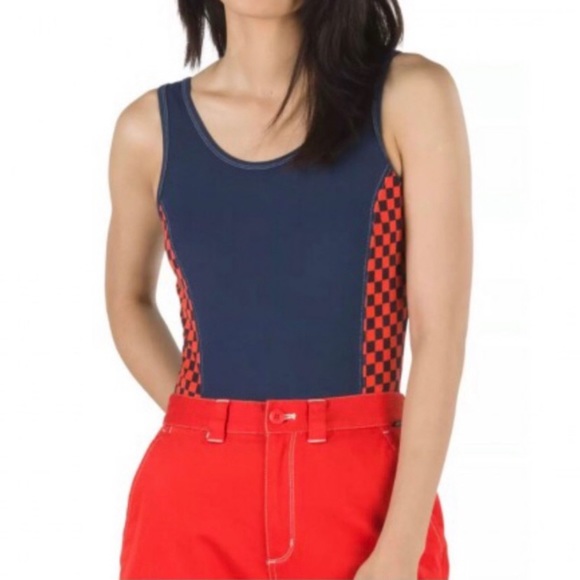 Vans Blue and Red Checker Board Body Suit New With Tags - Picture 2 of 8